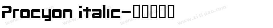 Procyon Italic字体转换